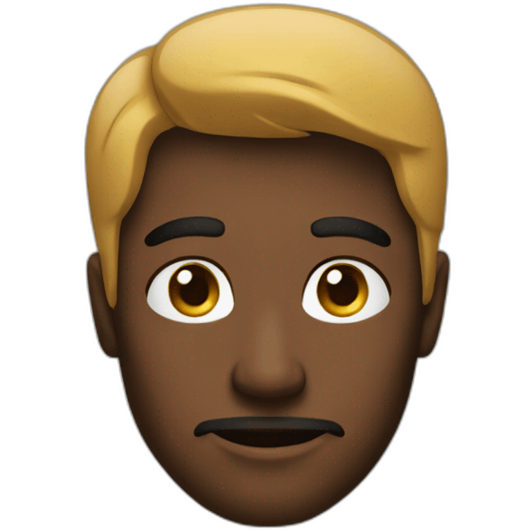 A guy with a black  emoji