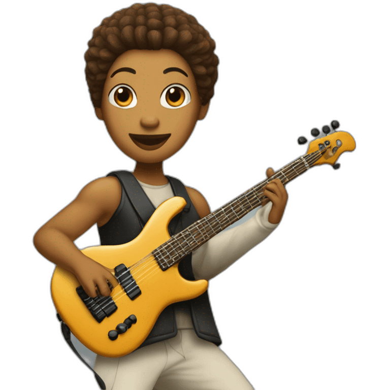 Leelou of the 5th element playing basse guitar emoji