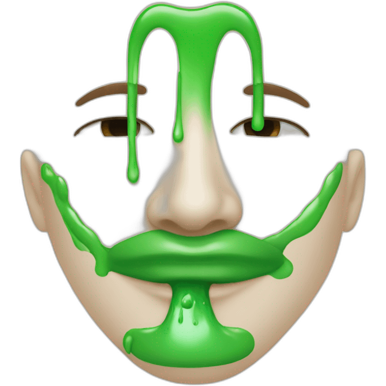 Just a Nose With Green Scent Going Into It emoji