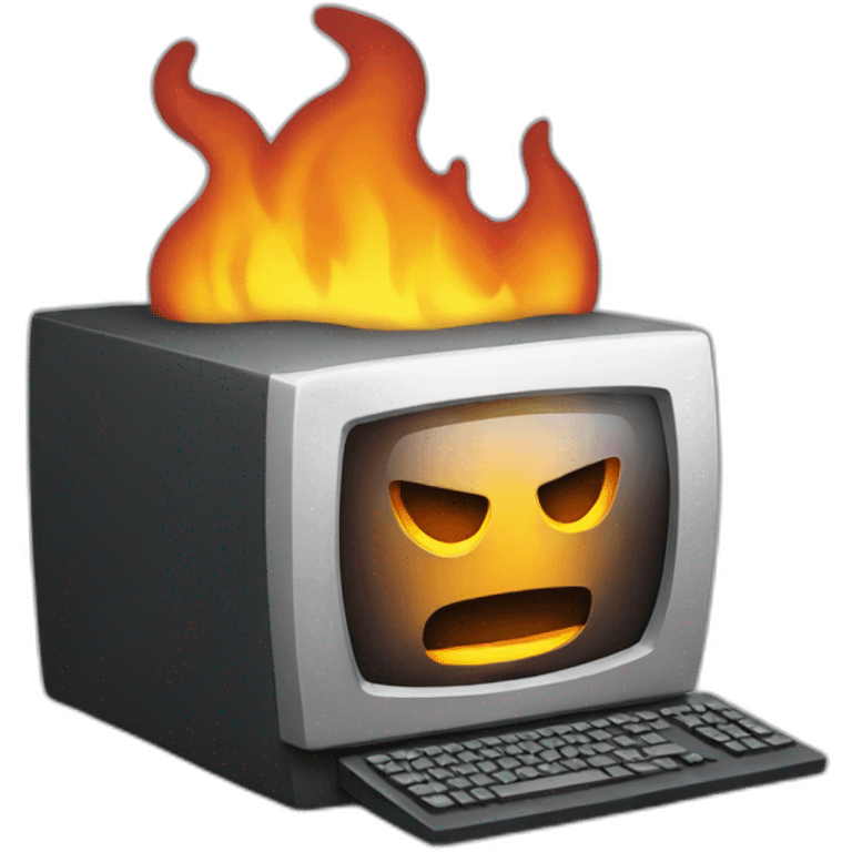 computador burning emoji