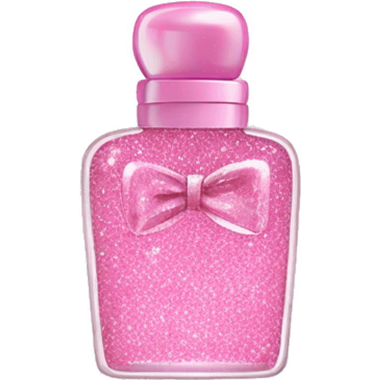 Fairy light pink perfume glitter with bow emoji