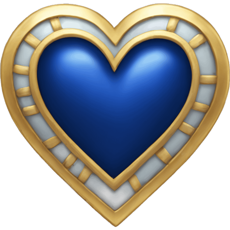 Shiny navy blue heart emoji