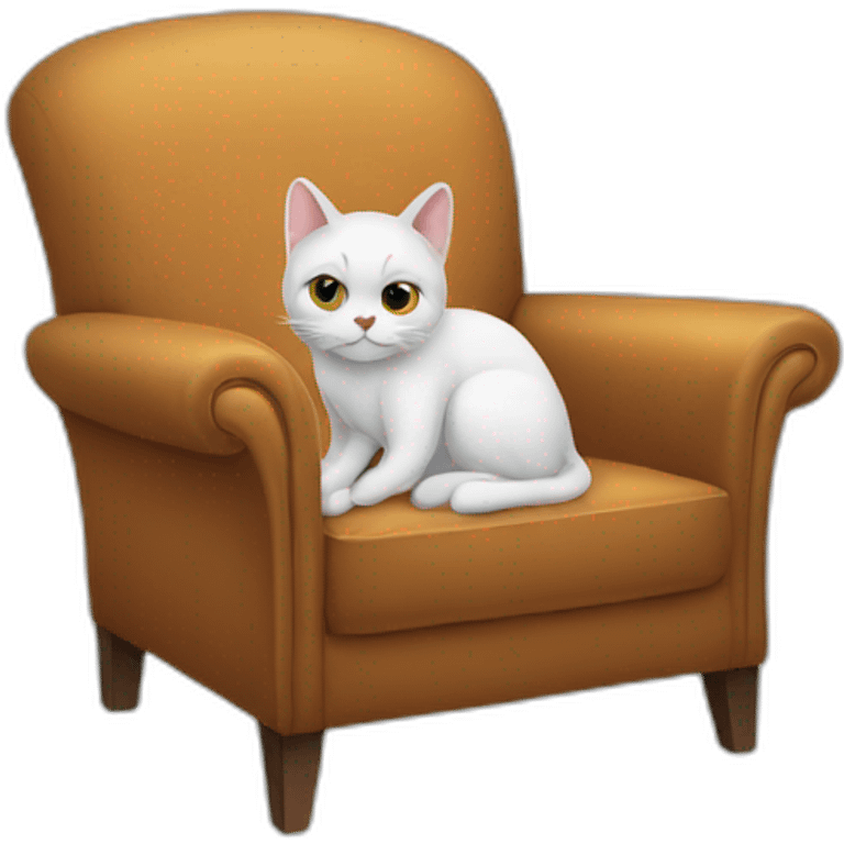 Cat on an armchair emoji