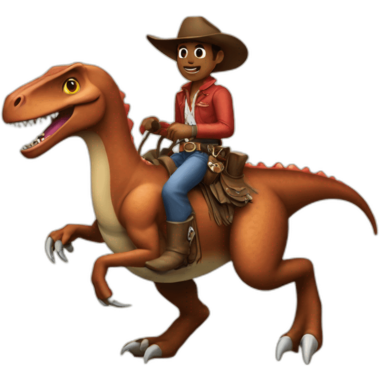 Cowboy riding Dinosaur emoji