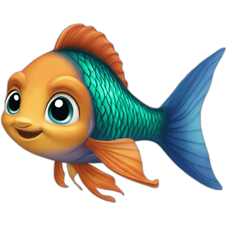 little-mermaid poisson emoji