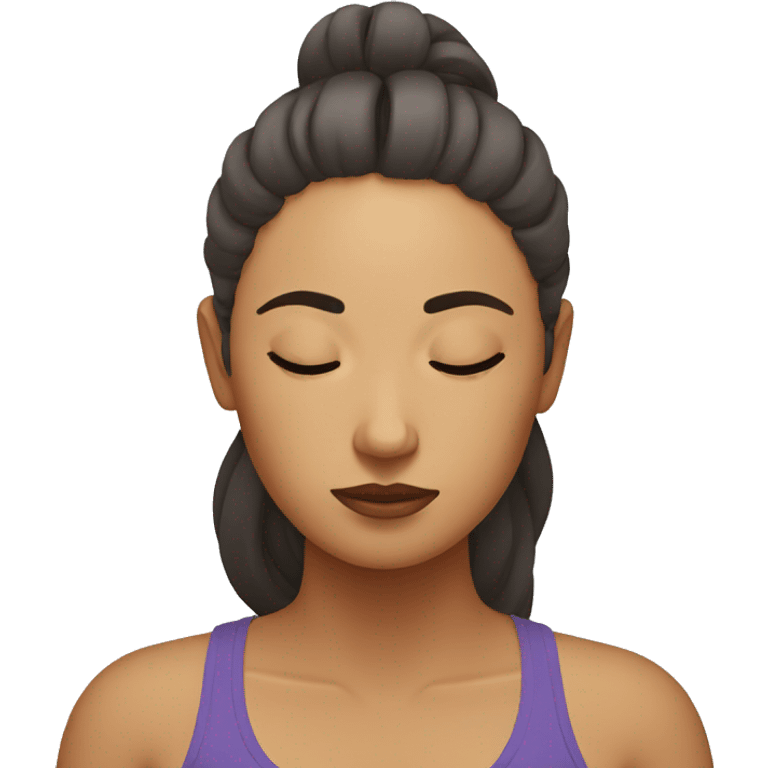 tired yoga woman emoji