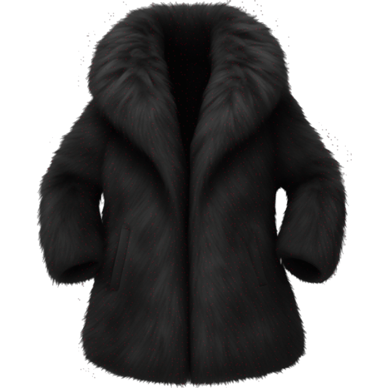 fur coat black emoji