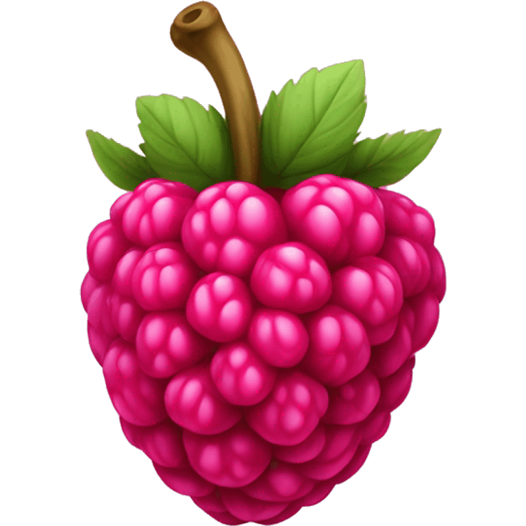 A single pink raspberry emoji