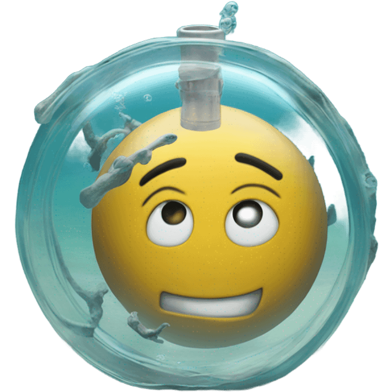 metal tube in underwater sea emoji