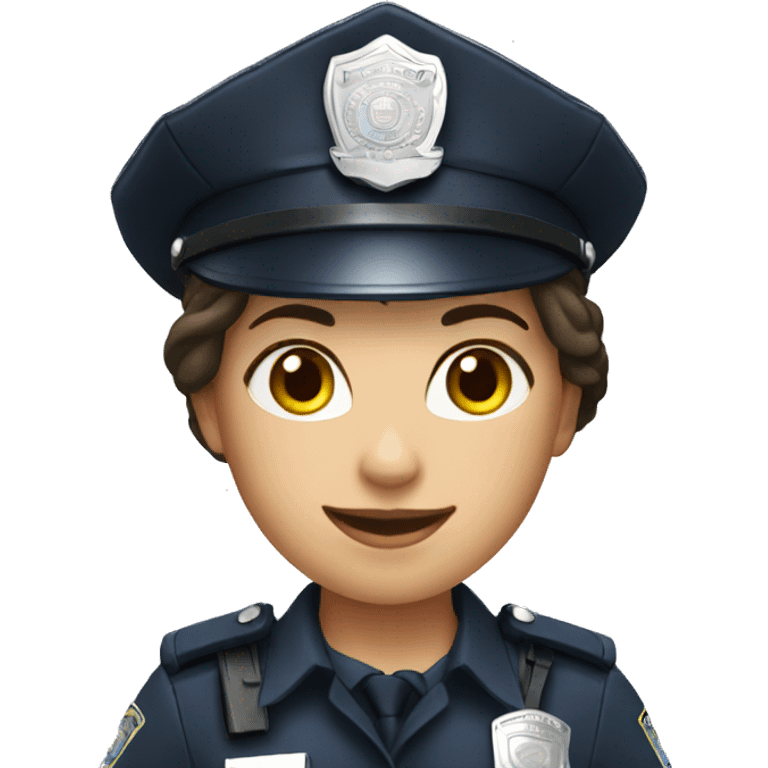 A police woman, white skin, happy emoji