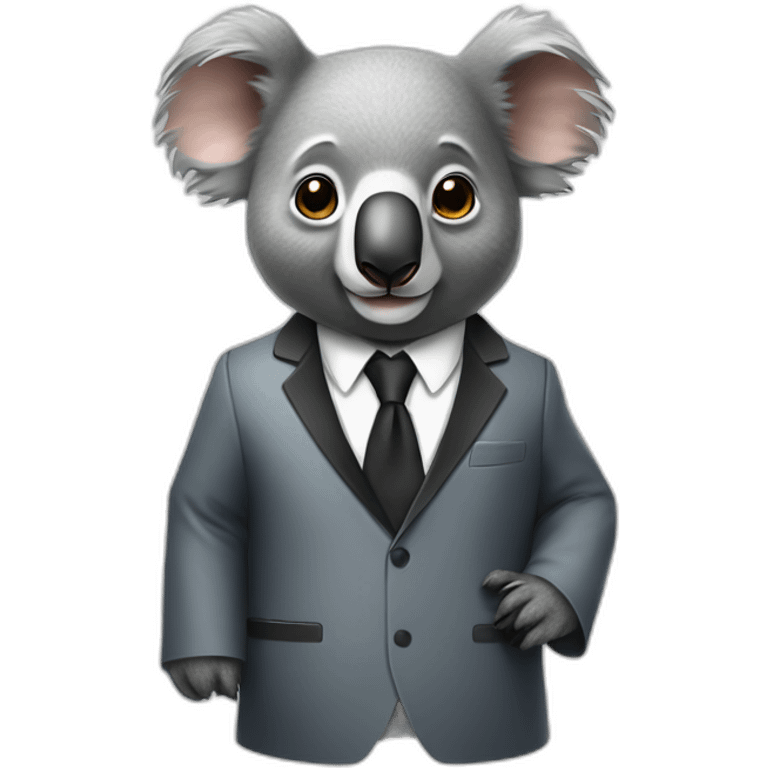 mathematician koala wearing dinner jacket emoji