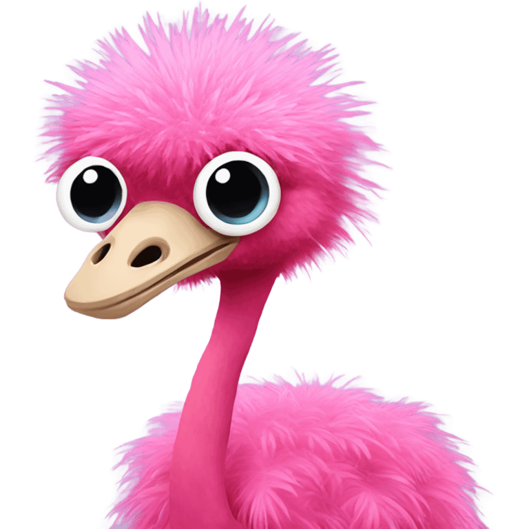 Pink full body ostrich with glitter  emoji