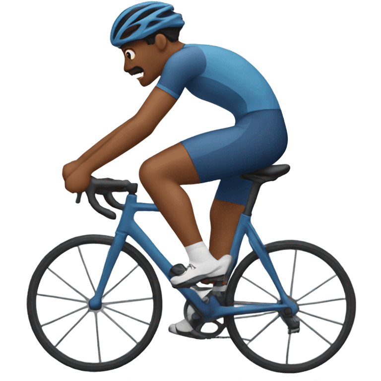 Cyclist with spinning legs emoji