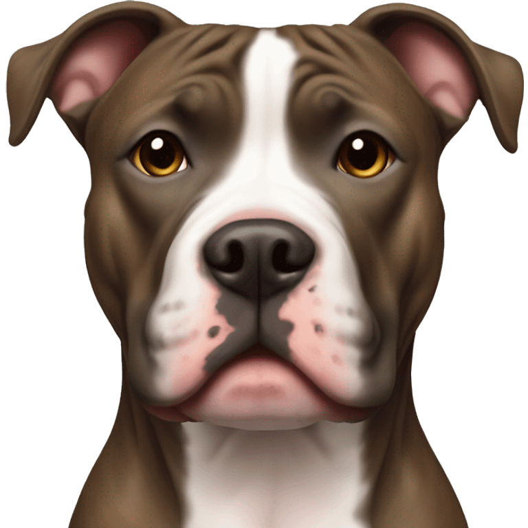 An American pitbull, brindle color  emoji