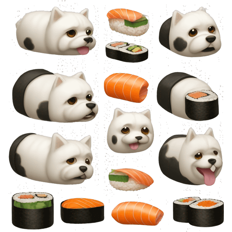 sushi en forma de perro emoji