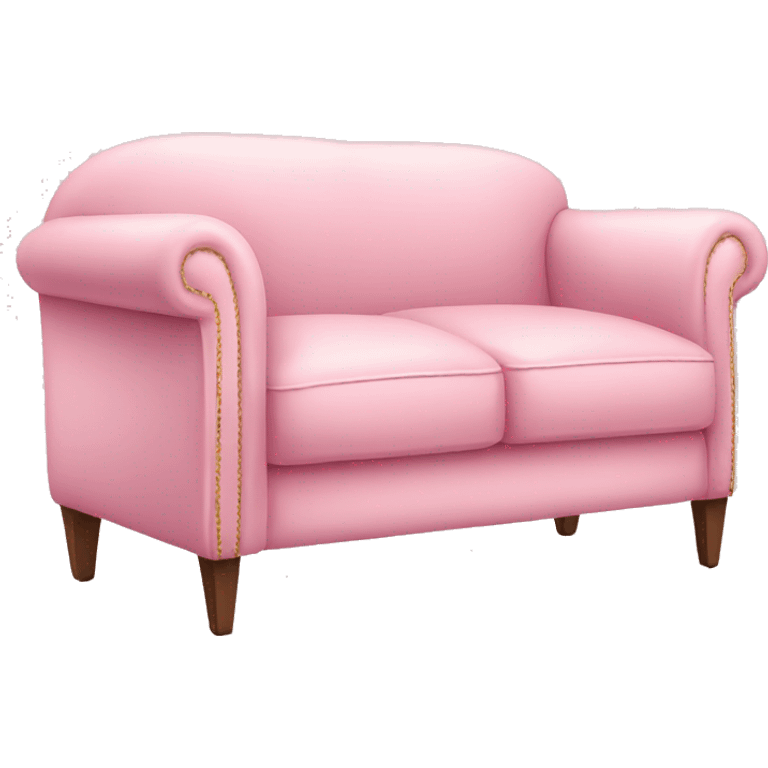 Pastel pink sofa emoji