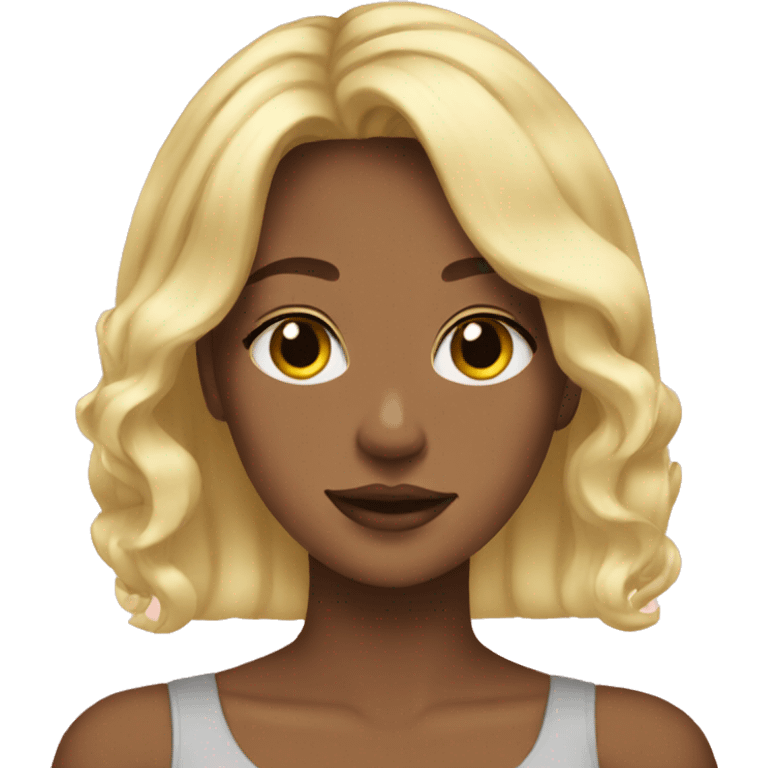 Blonde emoji girl aesthetic emoji