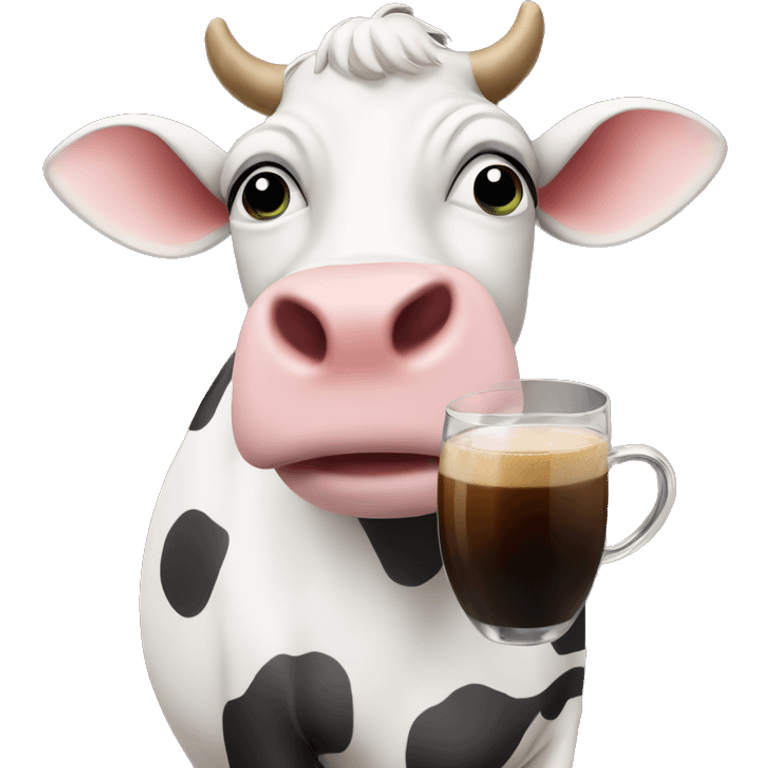 cow holding an espresso martini  emoji