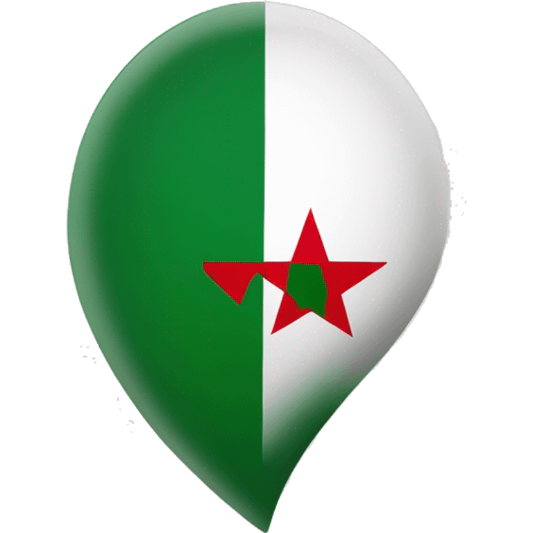 Frontière d'Algerie avec drapeau emoji