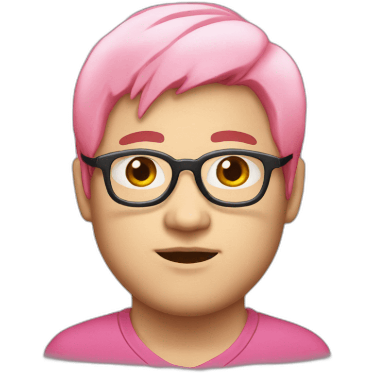 pinkhair-fat-japanese-man-pink-redspectacle emoji