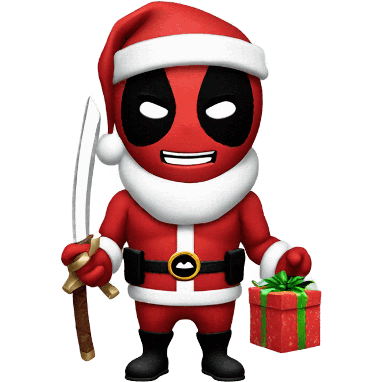 Deadpool santa emoji