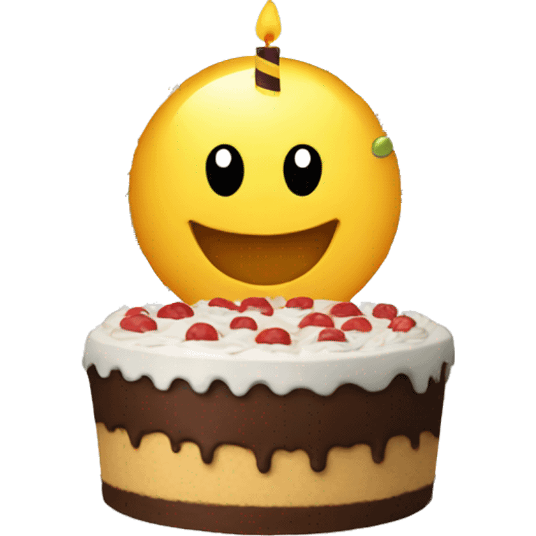 Happy Birthday with music notes emoji