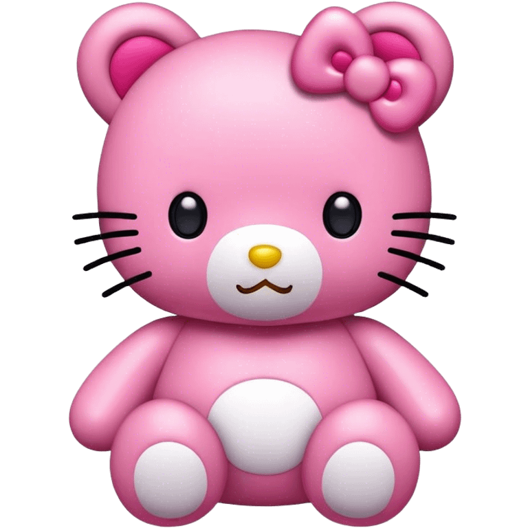 pink kawaii plush hello kitty bear emoji