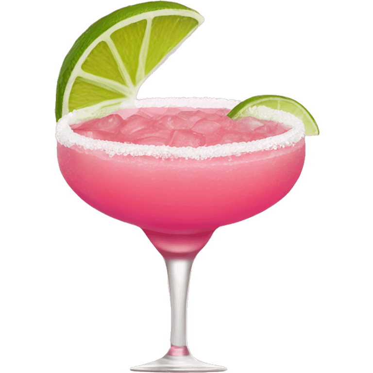 Pink margarita without garnish  emoji