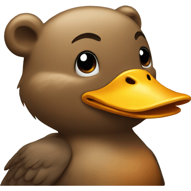 duck with a bear  emoji