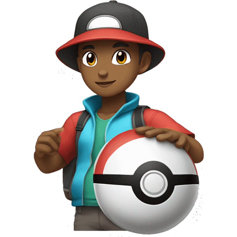 pokemon trainer with pokeball emoji