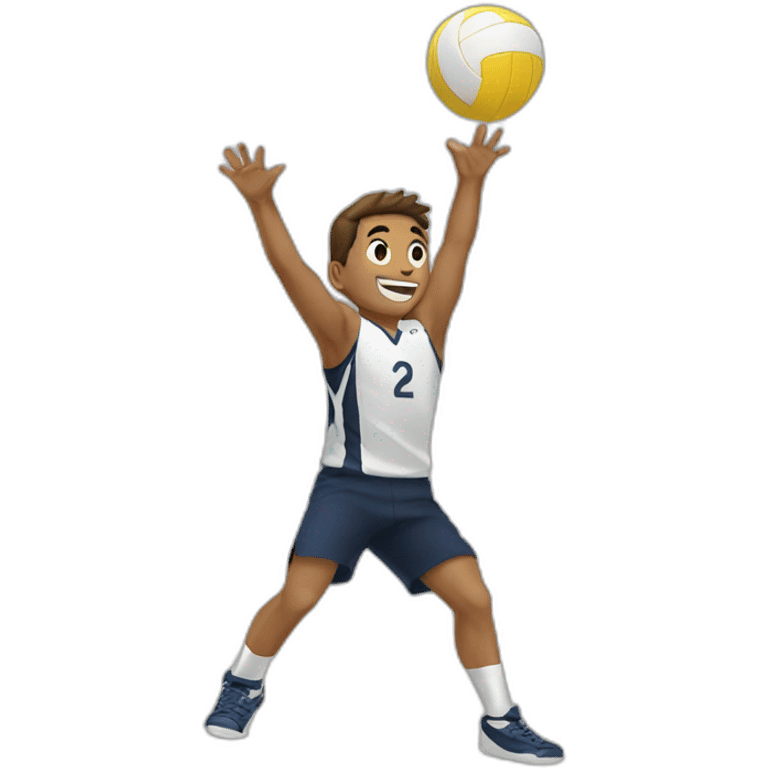 Volleyball spike male emoji