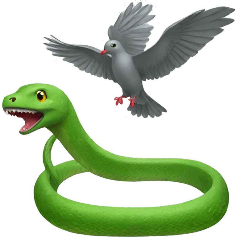 snake and pigeon emoji