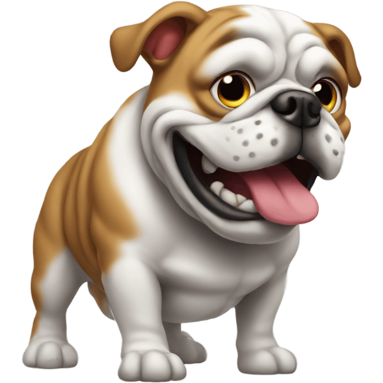 Bulldog fart emoji