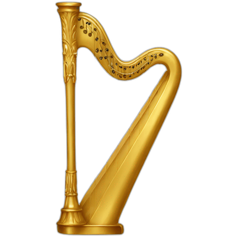 a gold harp emoji