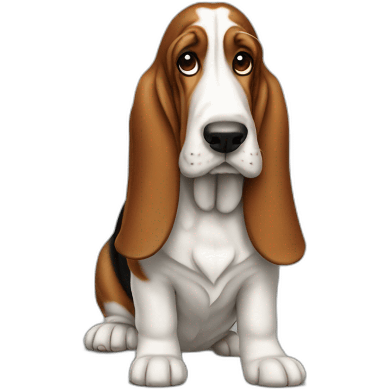 Dog basset hound full-height emoji