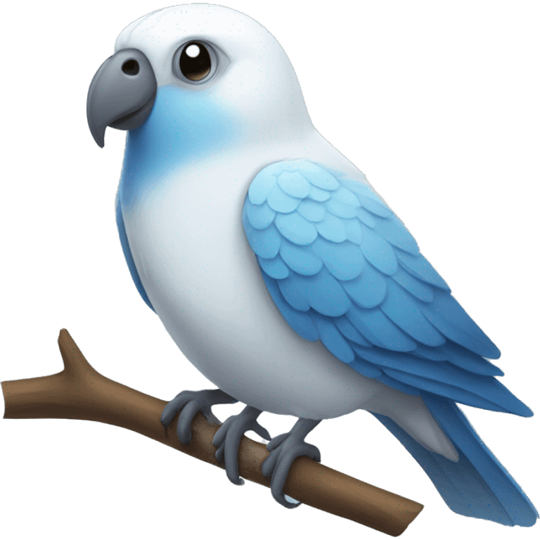 White blue grey love bird  emoji