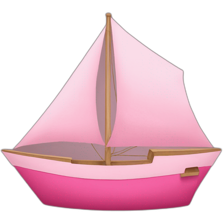 pink paper ship emoji