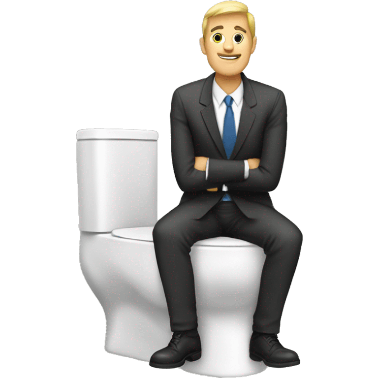 Tall man on toilet emoji