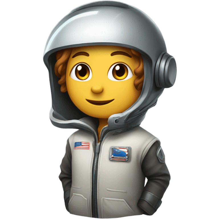 casual pilot on rocket emoji