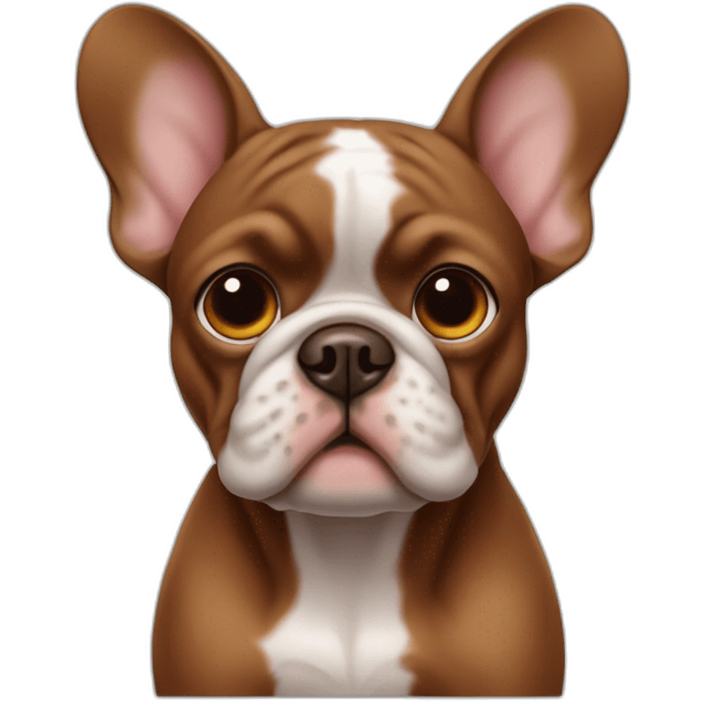 Bouledogue francais marron emoji