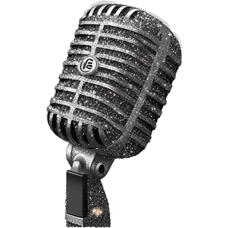 Sparkly microphone emoji