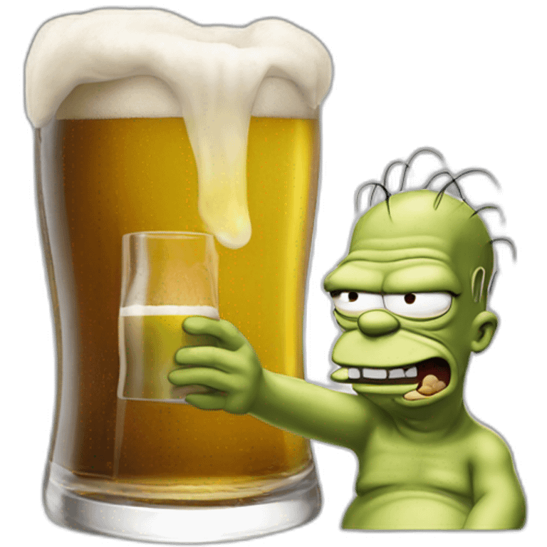 Homer Simpson-and-Yoda-drink-beer emoji