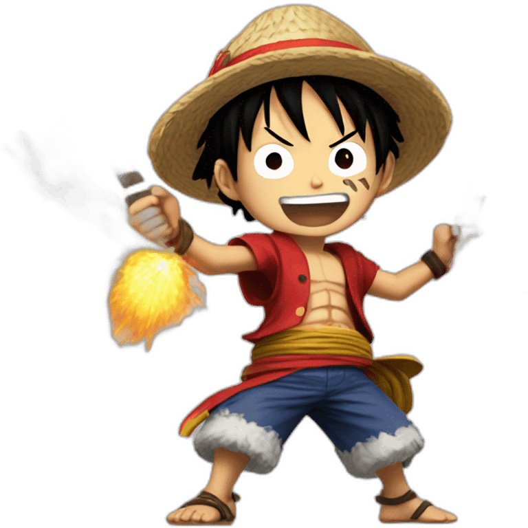 Mini luffy au combat emoji