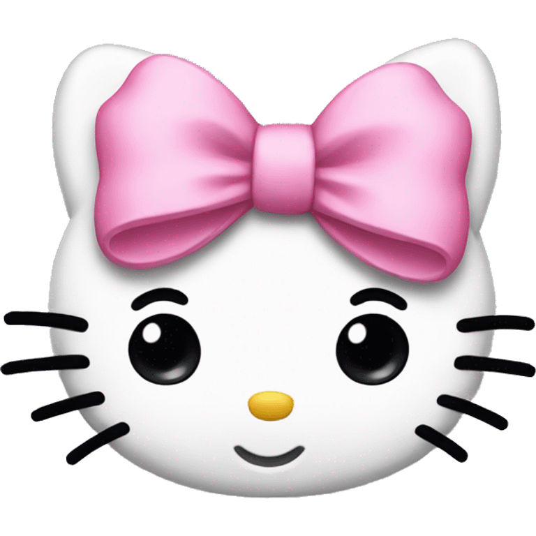 hello kitty with pink bow emoji