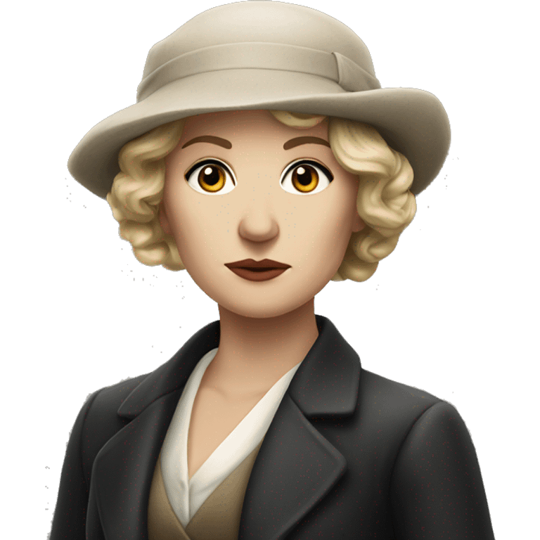 white woman peaky blinder emoji