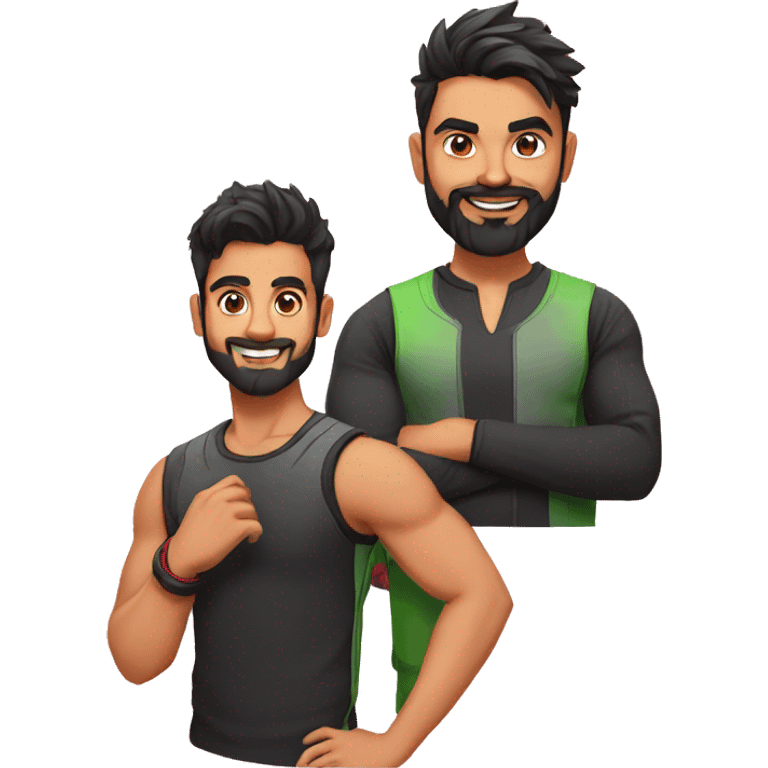 Virat koli with anshu emoji