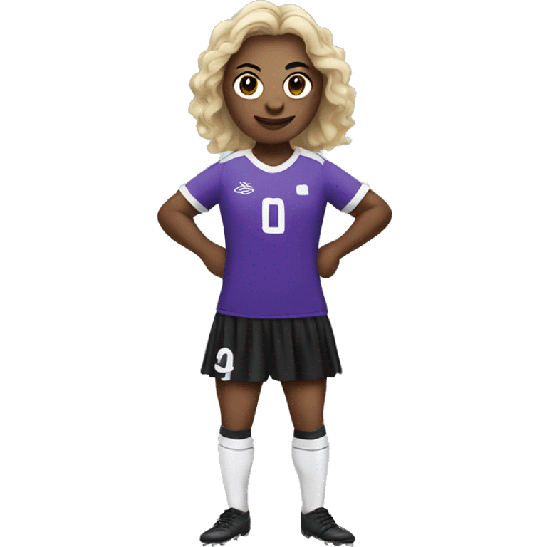 Soccer player wearing a tutu emoji