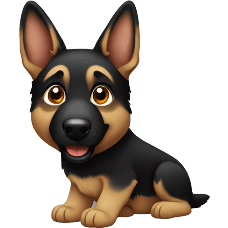 German shepherd black emoji