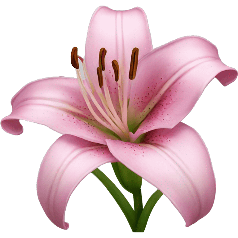 Pink lily flower emoji