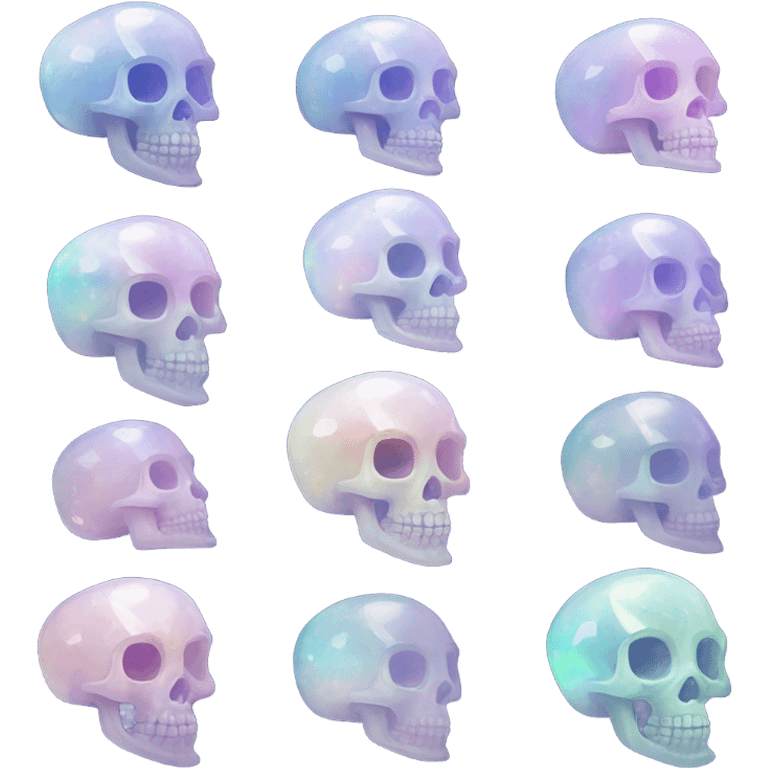 Opal gemstone skull crystal emoji